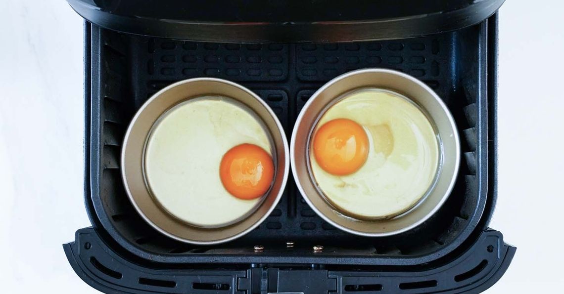 Eggs in an air fryer