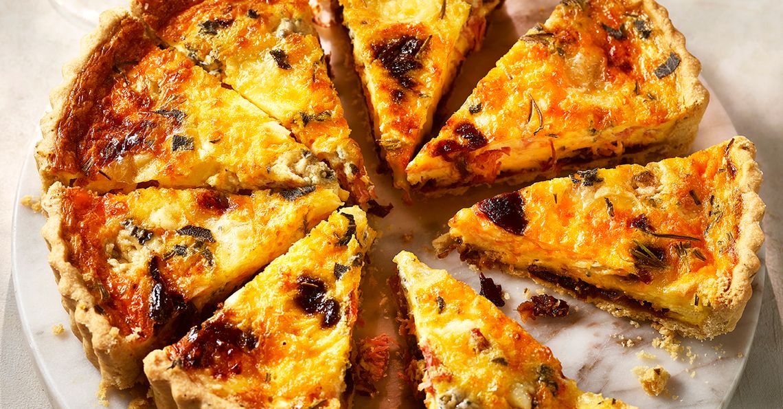 Ham and Cheese board quiche