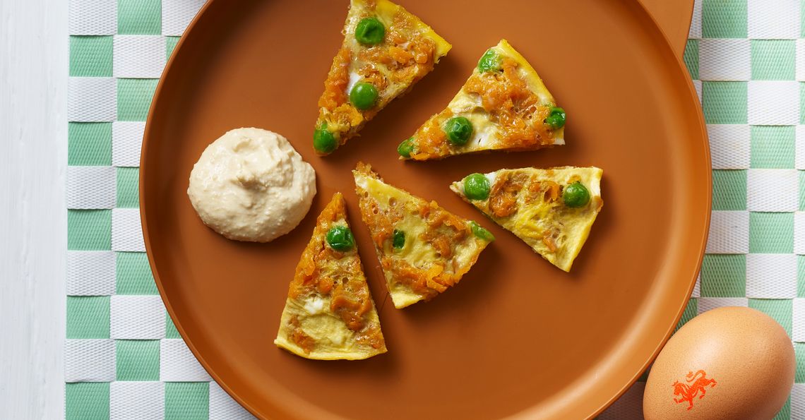 sweet potato and pea frittata